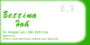 bettina hoh business card