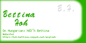 bettina hoh business card